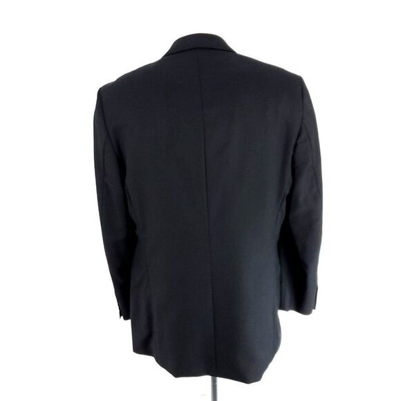 Joseph & Feiss International Worsted Wool 3 Button Sport Coat 40R Black - Picture 5 of 10